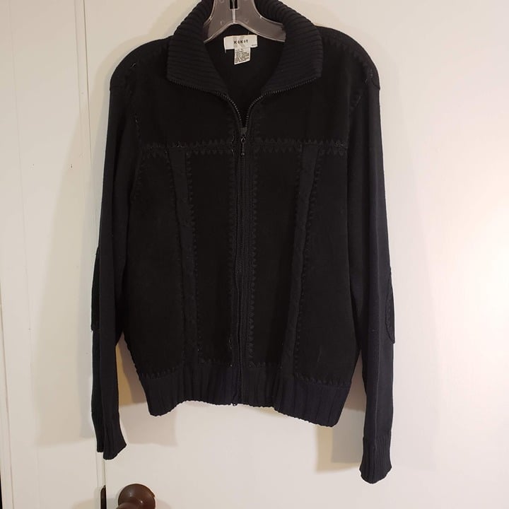 Affordable Kikit Zip Cardigan Sweater. Size Petite Larg