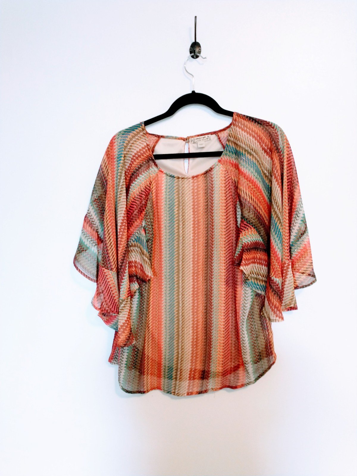 Custom Energe size small boho striped tunic with full cape sleeves Lwsy2x4DU Online Shop