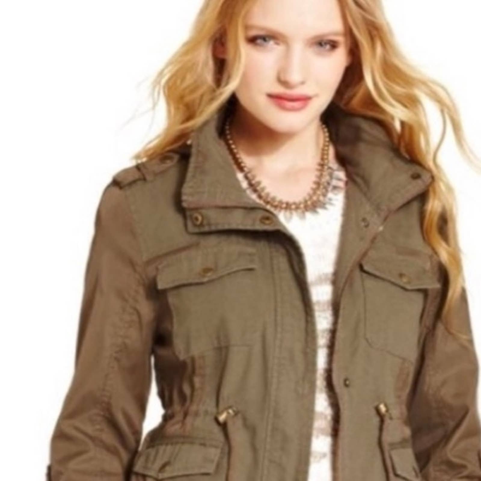 Wholesale price EUC American Rag Military Style Olive Green Jacket JvD2EPlma Online Shop