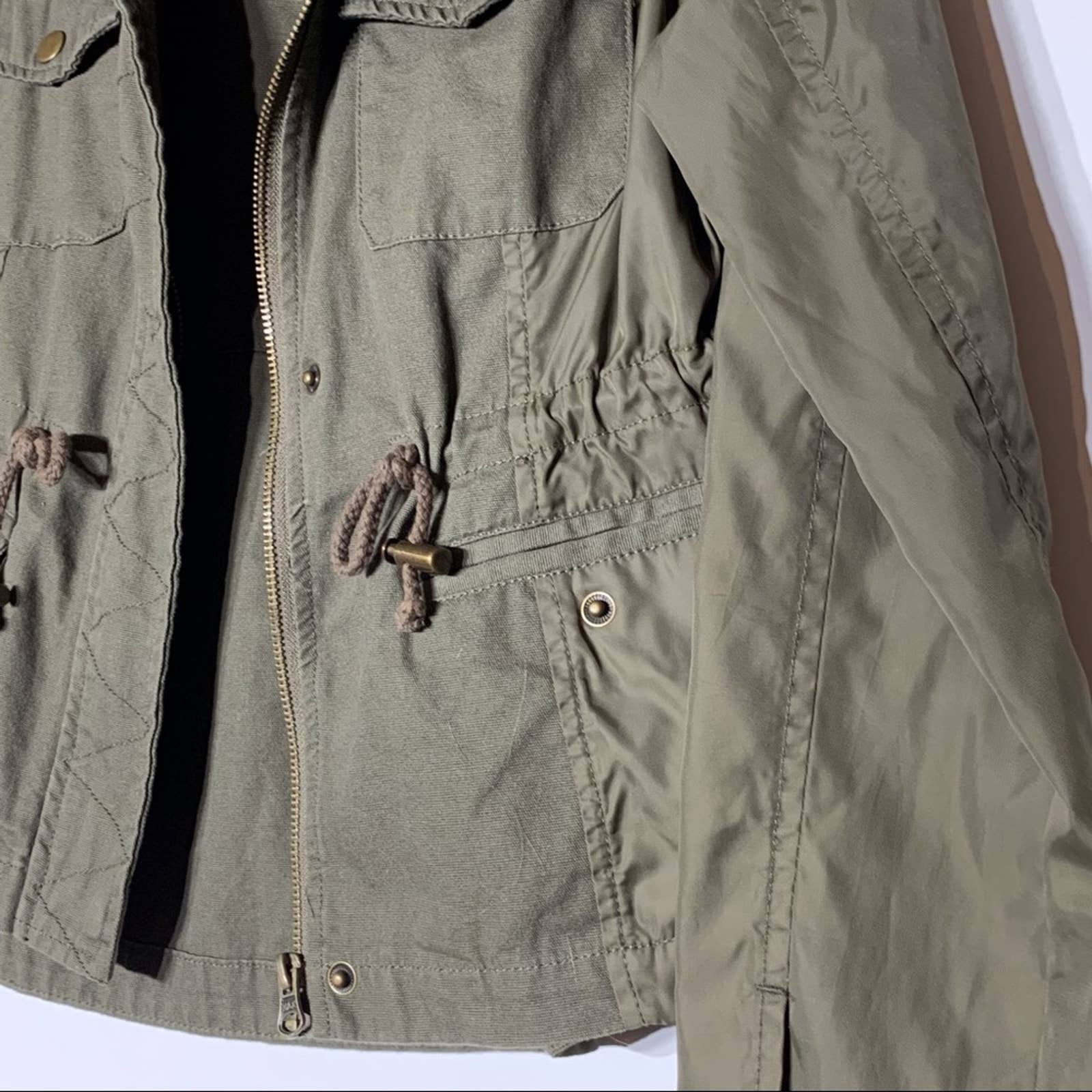 Wholesale price EUC American Rag Military Style Olive Green Jacket JvD2EPlma Online Shop