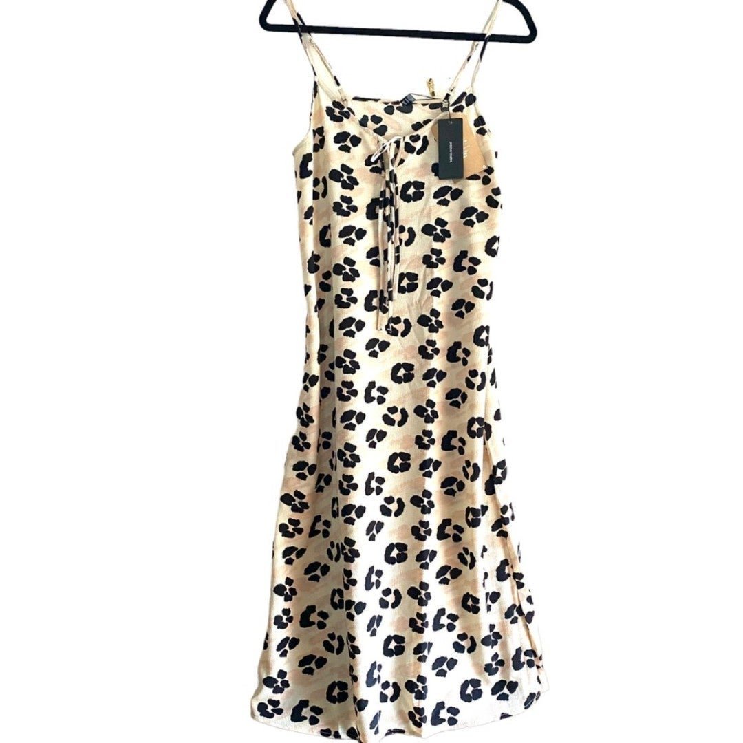 Great VERO MODA Leopard Print Midi Dress NWT Sz Sm gWWU