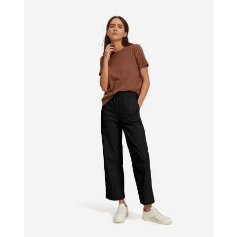Exclusive Everlane The Easy Pant Pockets Pull On Organic Cotton Black Size 0 PBf9WHC6h Factory Price