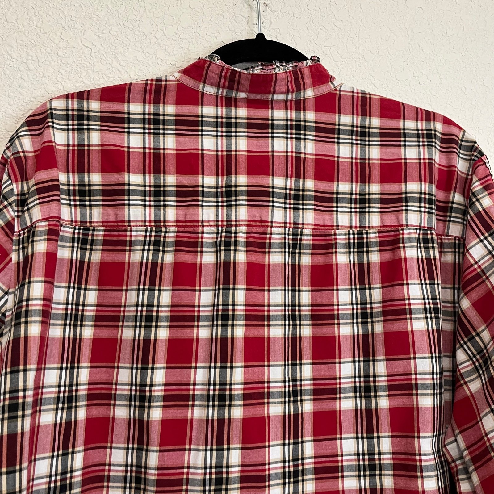 Buy Jones New York Red Tan Plaid Long Sleeve Button Up Shirt Womens Size 3X i1k6RY84D Novel 