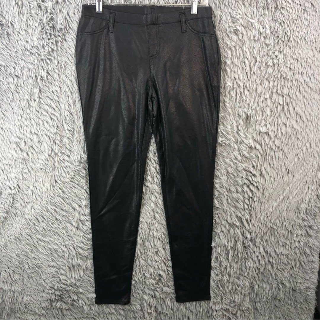 good price Faded Glory NWT Womens Medium Black Faux Leather Pull On Pants Back Pockets gLA9rwC94 Outlet Store