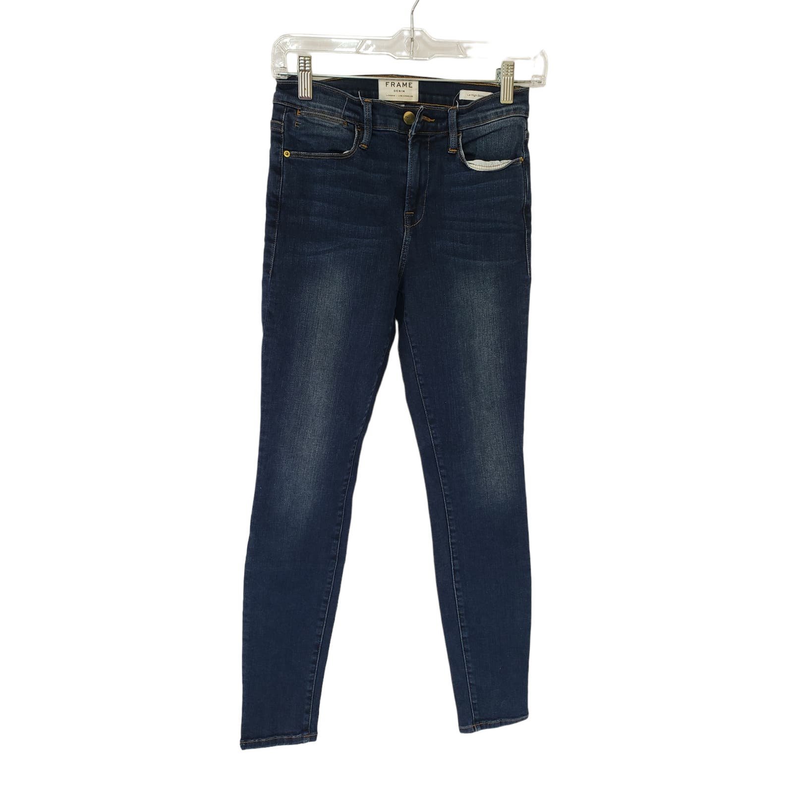 the Lowest price FRAME Le High Skinny Denim Blue Jeans 