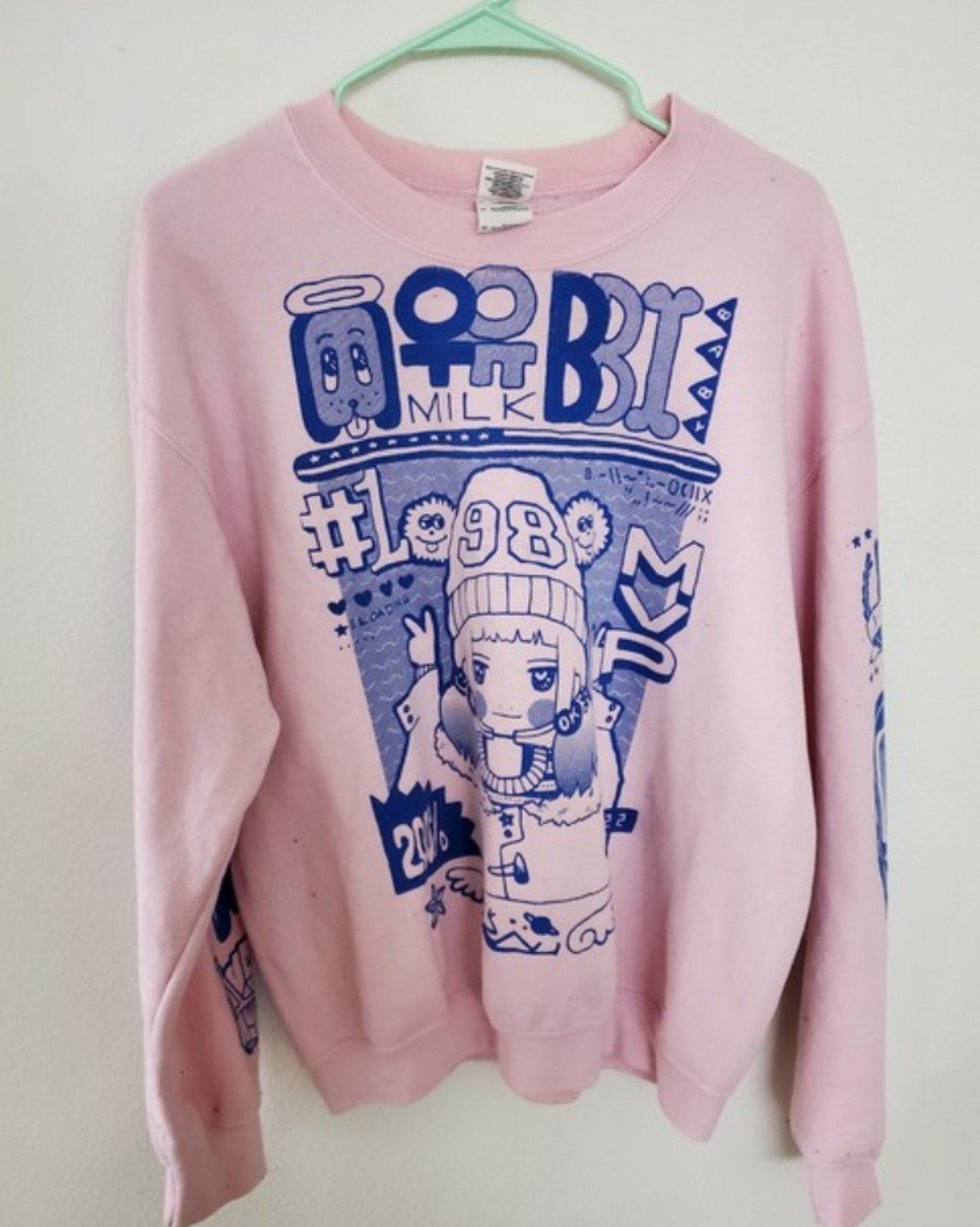 Stylish Milkbbi ultimate sweatshirt pink size small RARE discontinued PkloIVy7A Great
