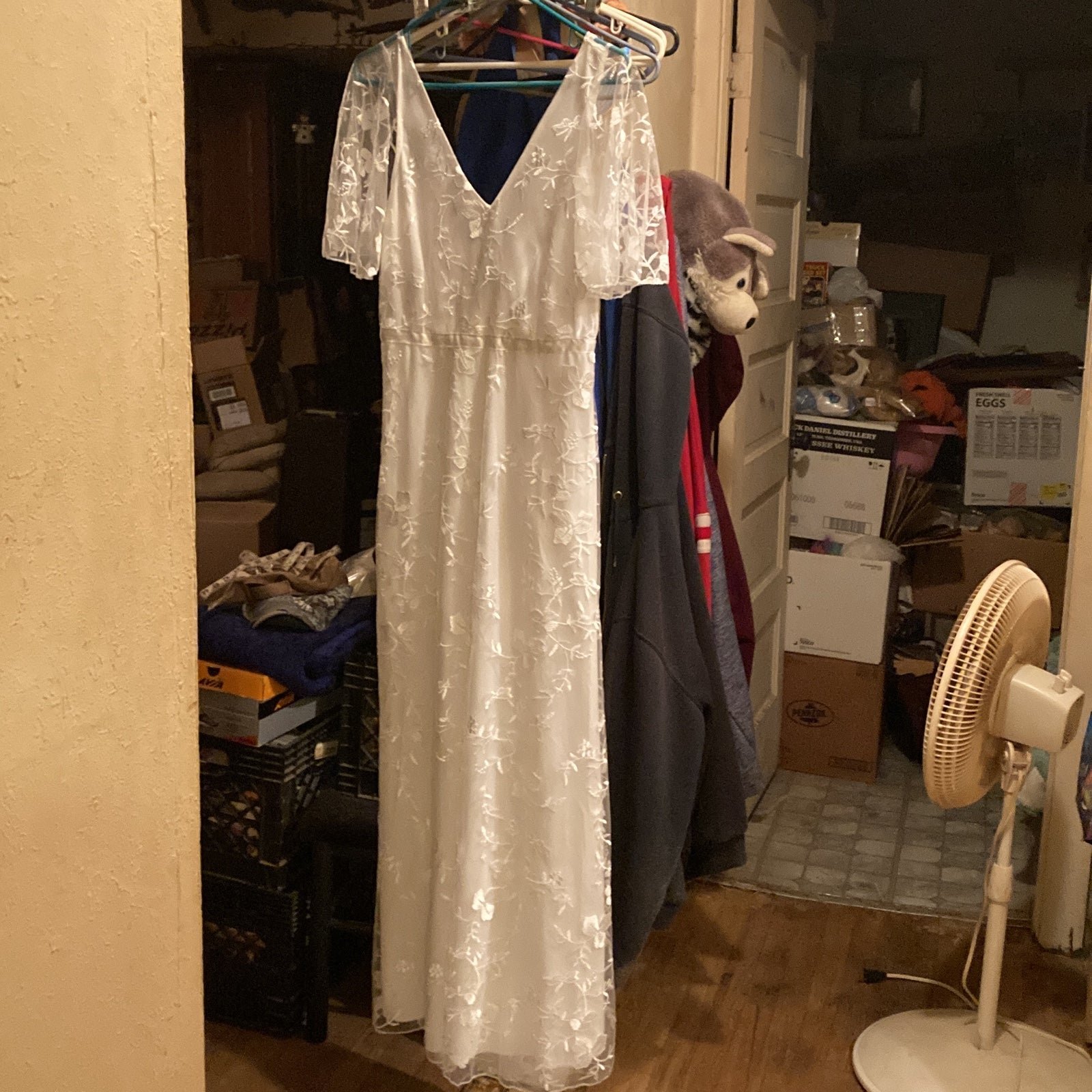 Discounted Beautiful Elegant Long White Lace Prom/Wedding Dress OZ0i0oj0r online store