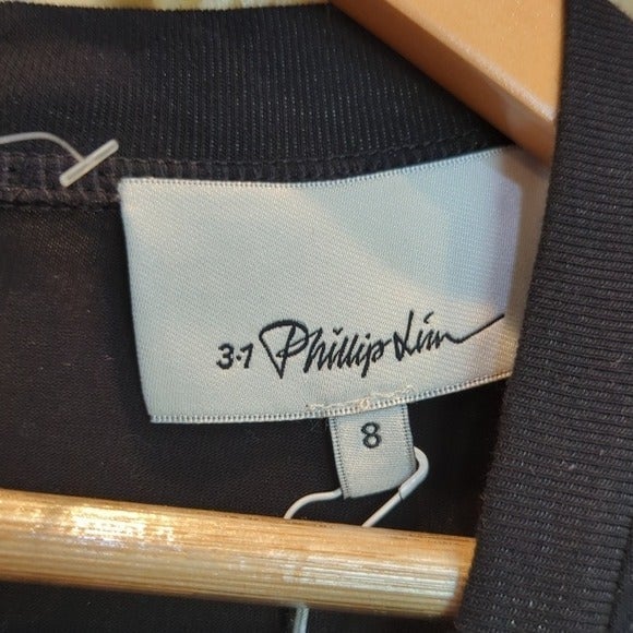 Great 3.1  PHILLIP LIM Cotton belted jersey black gabardine mini dress PLCHHdm5s Discount