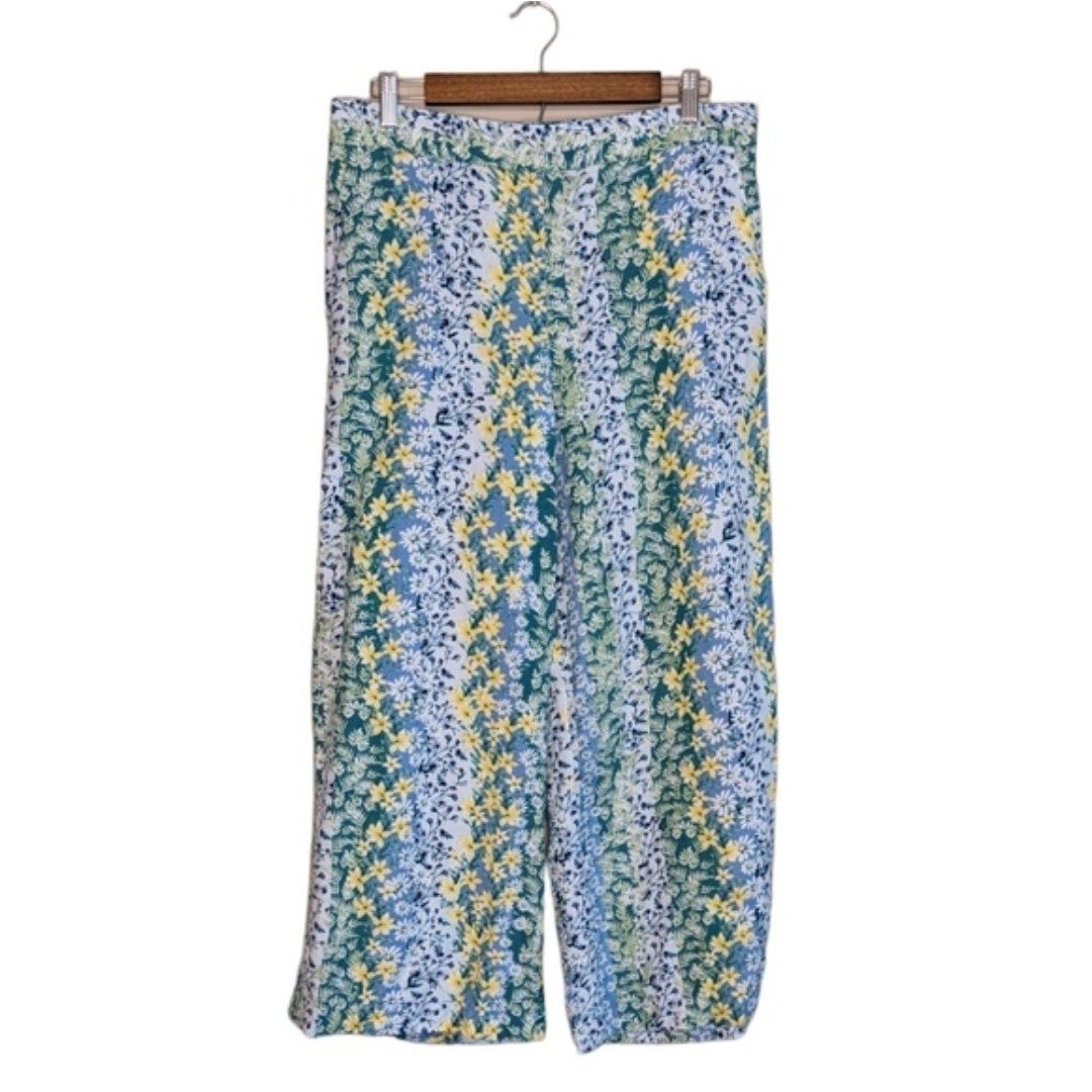 Wholesale price Loft Fluid Wide Leg Crop Pants in Floral Medium IAa2E5DF8 well sale