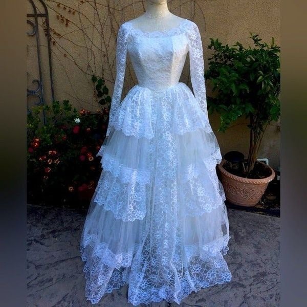Fashion Vintage Southern Belle Lace & Tulle White Sweet