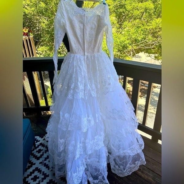 Fashion Vintage Southern Belle Lace & Tulle White Sweetheart Neckline Wedding Dress S h9AkJf06E hot sale