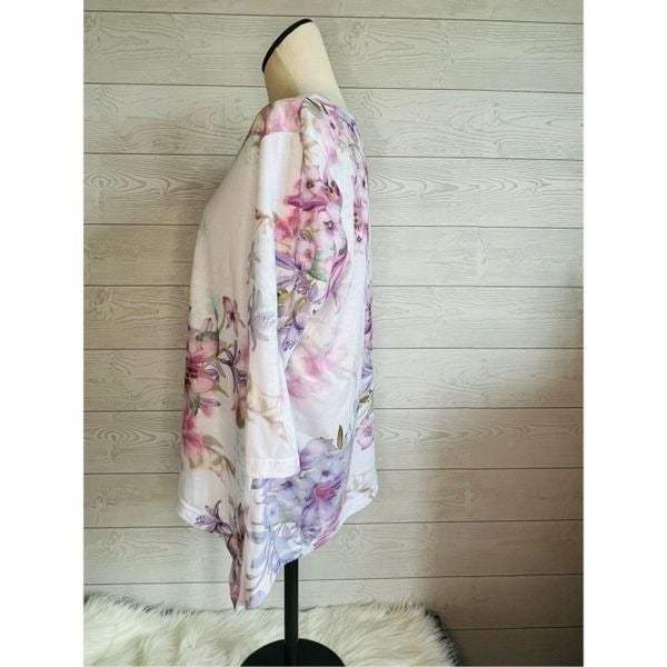 Gorgeous Endless Design watercolor floral 3/4 sleeve tunic Size Large lATmNhlxL Buying Cheap