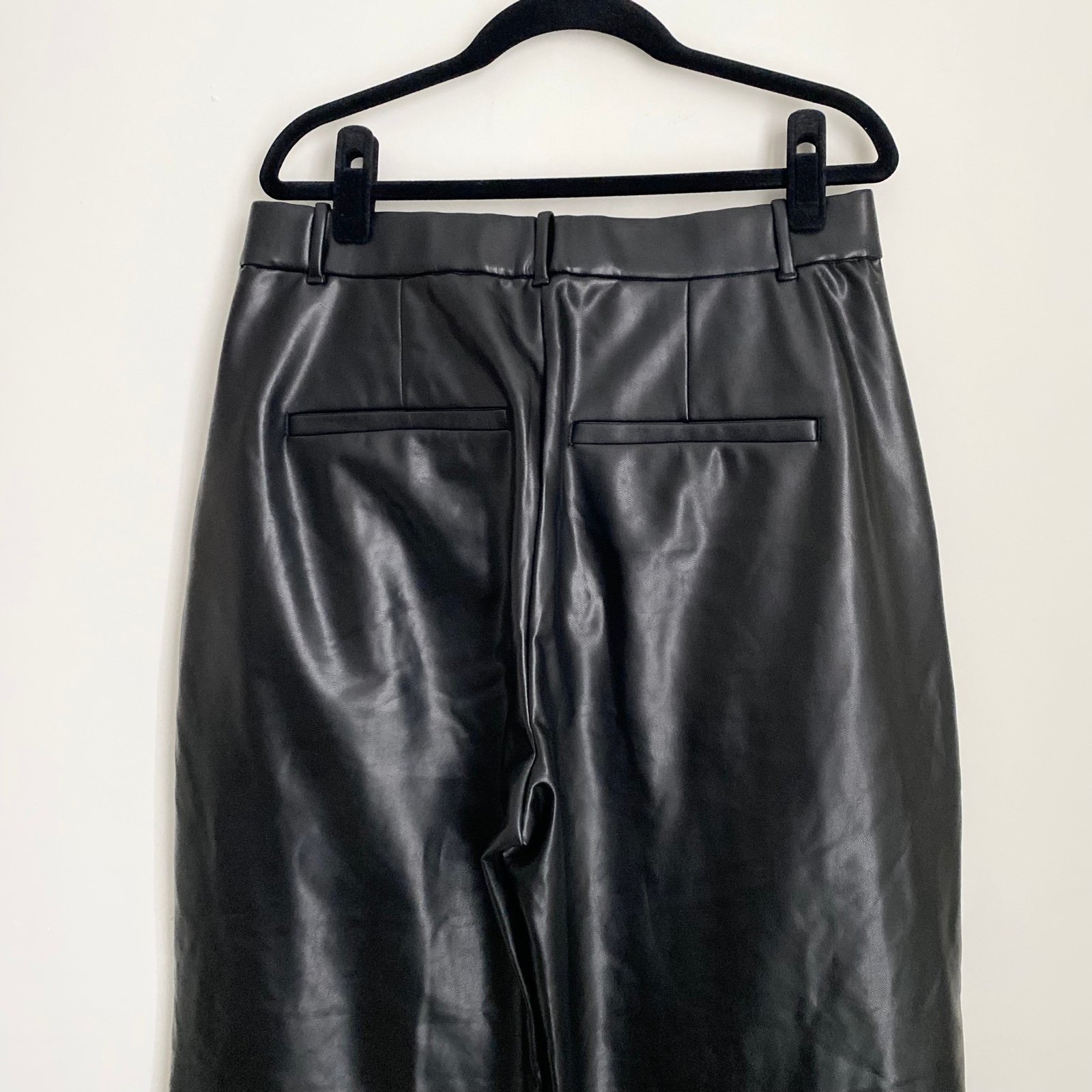 Classic abercrombie & fitch - vegan leather tailored straight pant high-rise bottoms kkZuqCJd0 Zero Profit 
