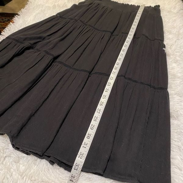 large discount Rails Edina Smocked Waist Midi Skirt in Black Size Large jMasB9999 just for you