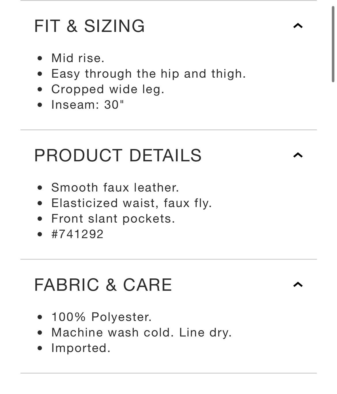 good price Faux Leather Wideleg Pants gQp1SmiPt best sale