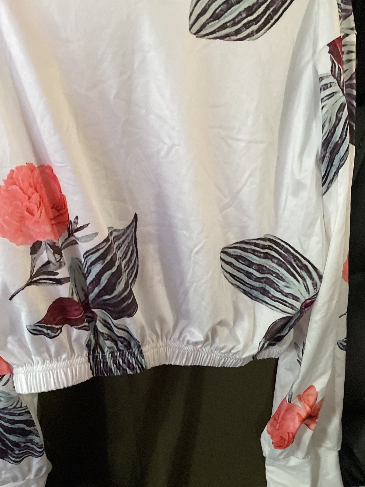 floor price Floral Print Long Sleeve Crop Top & Draw String Skirt XL I5n1yHktX Counter Genuine 