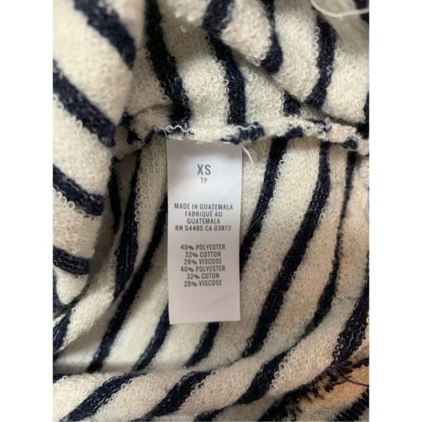 large selection aerie White & Navy Blue Striped Terrycloth Oversized Pullover Lightweight Sweats NAOmPAFlH Cool