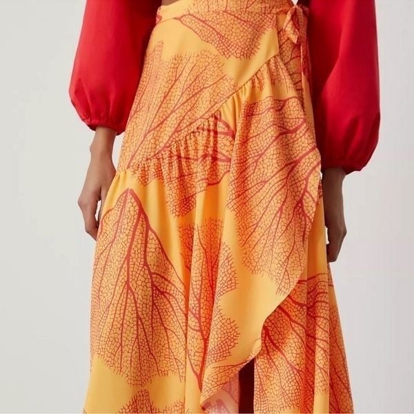 Wholesale price Anthropologie Hutch Printed Wrap Maxi Skirt NEW Size Large KVhrcsJIc well sale