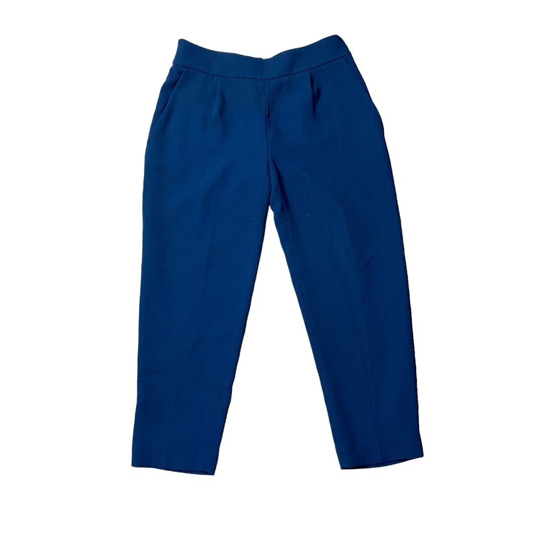Popular J Crew Collection Pants Straight Women 00 Navy Blue Crop Relaxed Curator Trouser iebCRADmD all for you