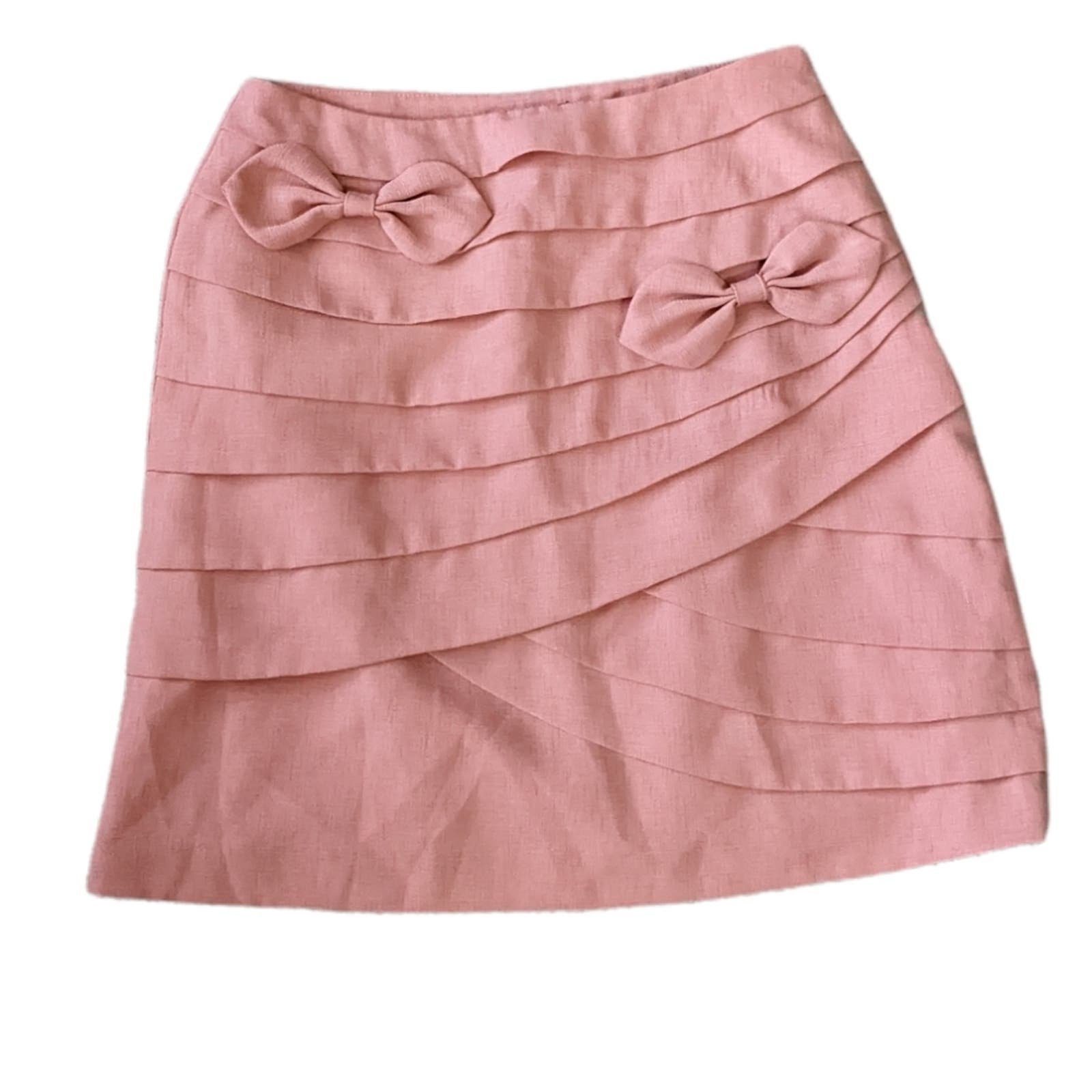 high discount Pink linen pink zip mini skirt l9Vb05ojB 