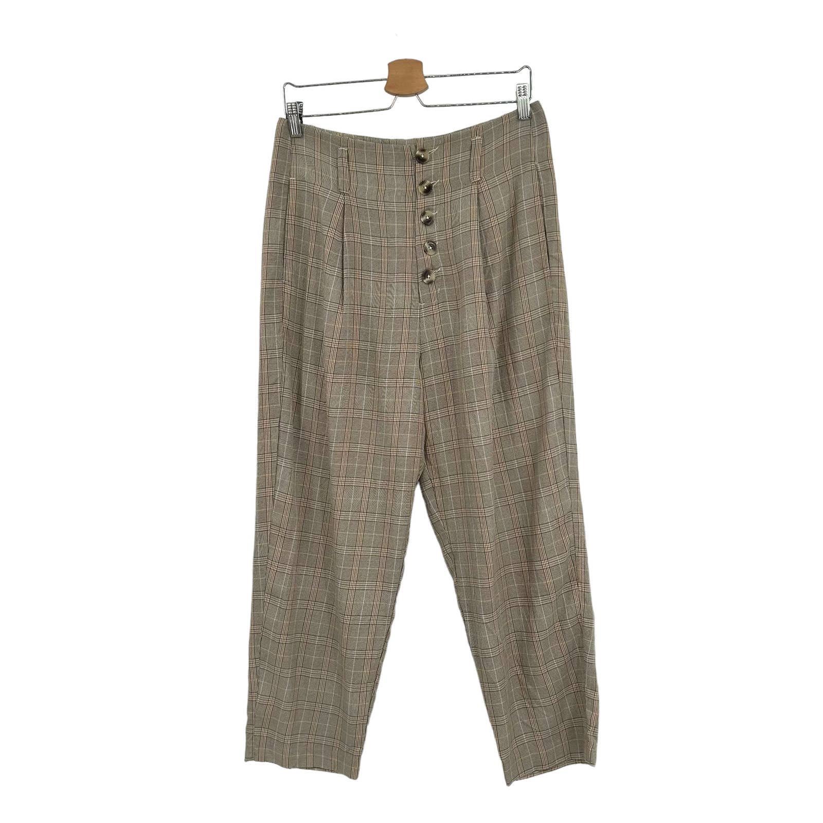 Classic Frank And Oak Alice Straight Plaid Trousers Pan