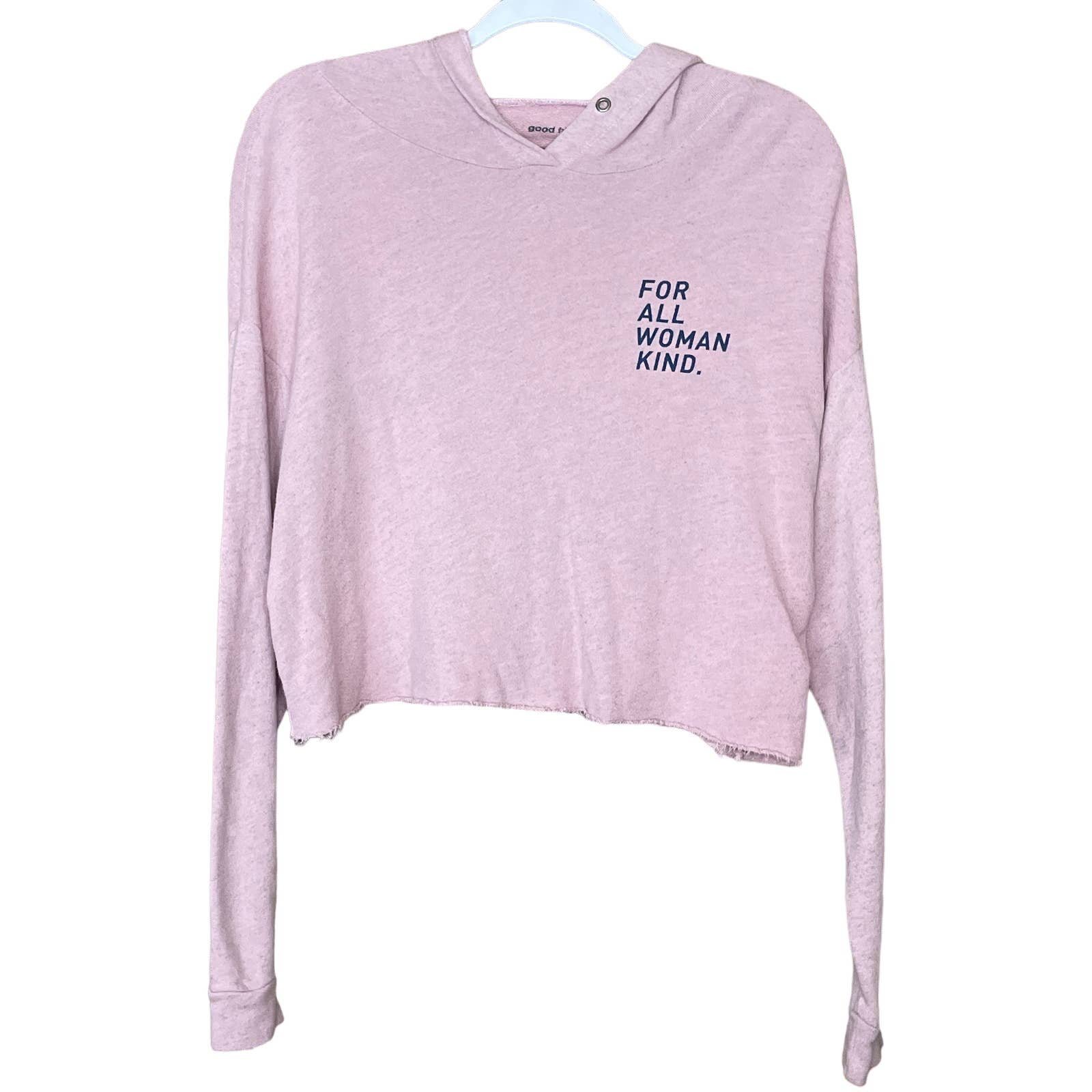 the Lowest price Good hYOUman Anya Pink Cropped Hoodie 