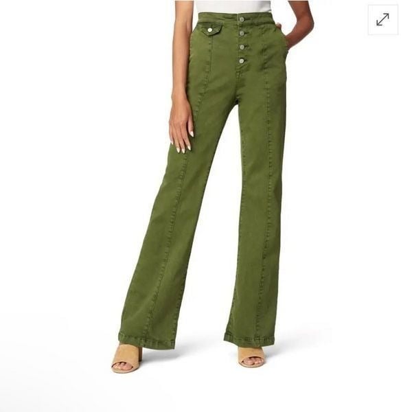 Great NEW BLANK NYC Delancey Button Fly Wide Leg Cotton Blend green size 30 nTAcl7rB2 outlet online shop