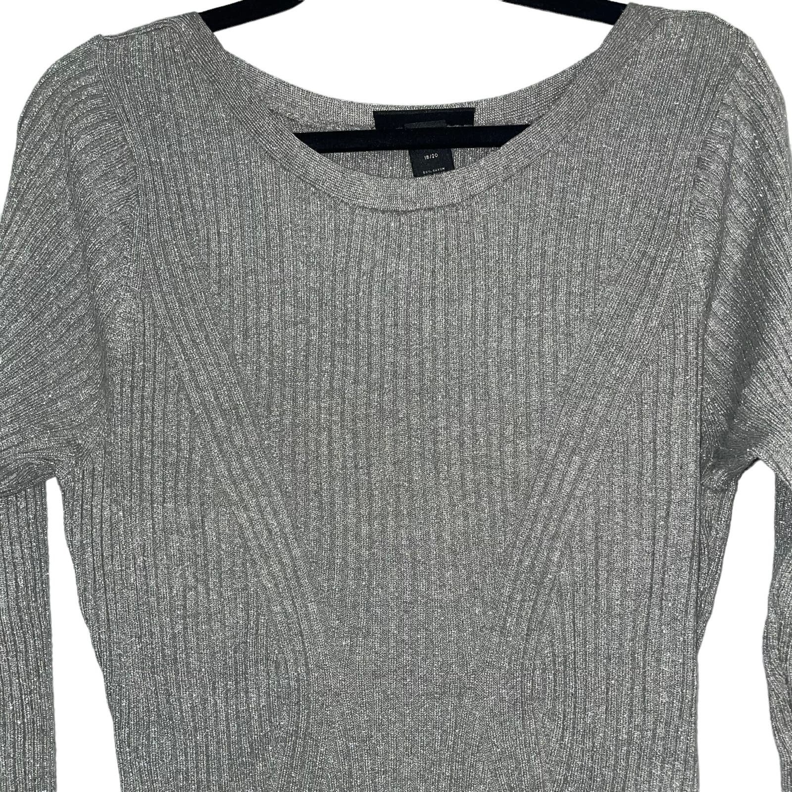 where to buy  Lane Bryant Lightweight Sweater Gray Silver Ribbed Sz 18/20 oKNvvJzSq just buy it