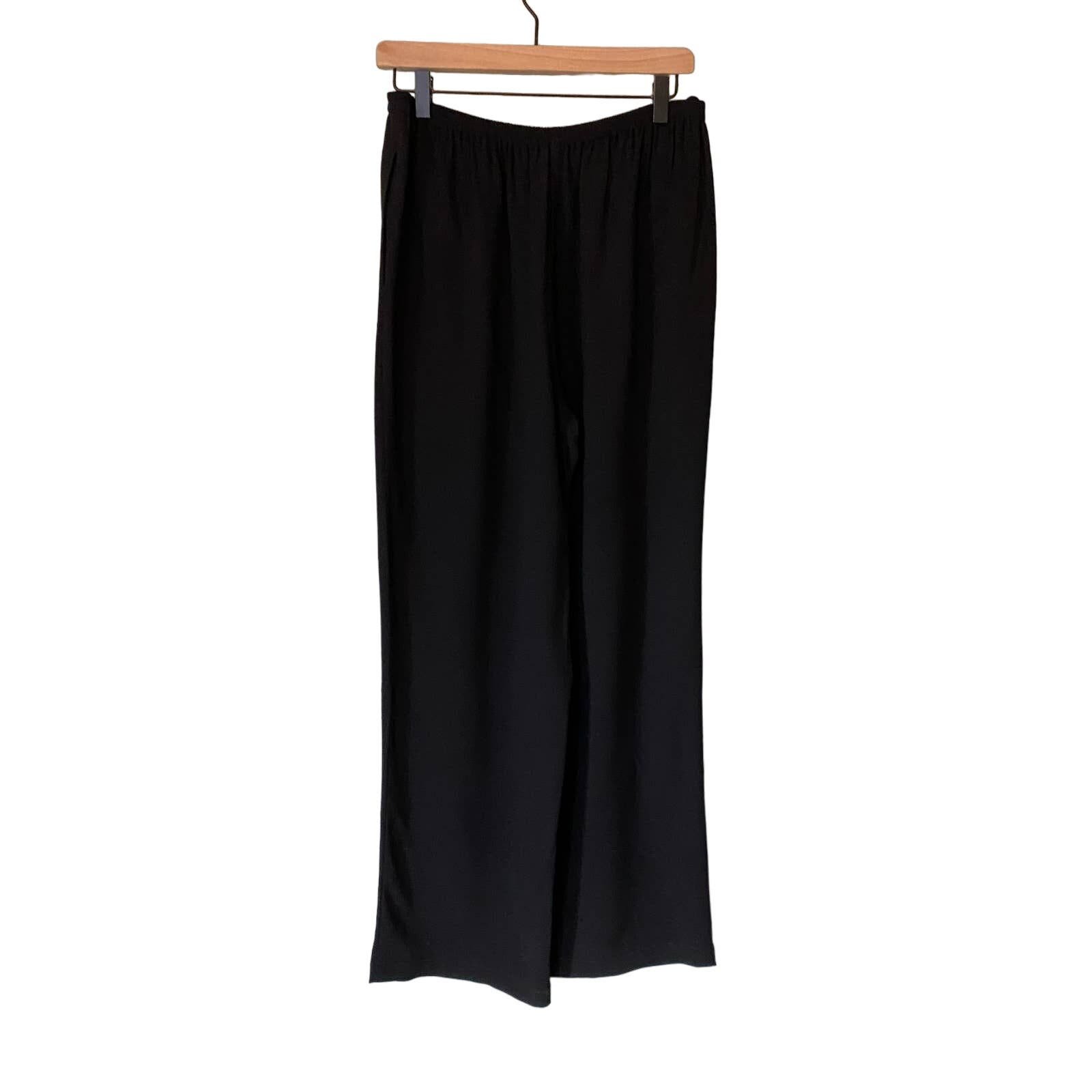 Personality Eileen Fisher Black Wide Leg Pants Small j3