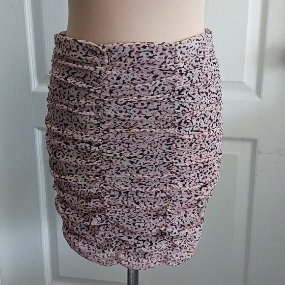 Perfect Bar III Floral Drapery Mini Skirt Lined Pull On