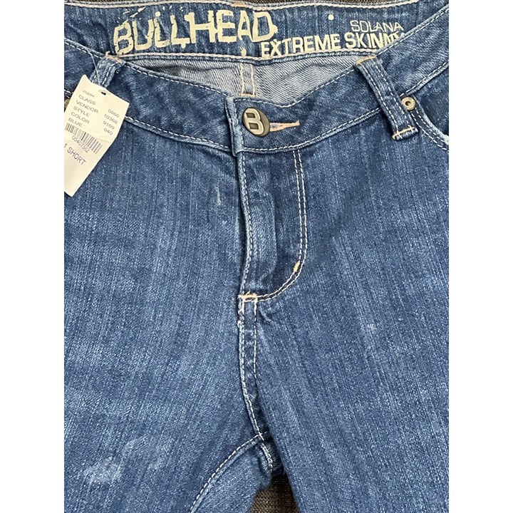 Authentic NWT Women´s Size 11 Bull Head Distress Jeans Short Solana Extreme Skinny PIpwY4oqH for sale