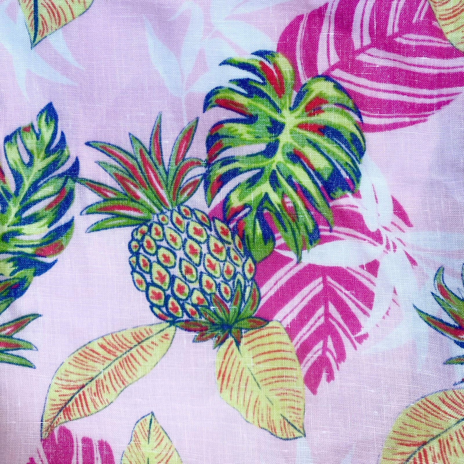 Gorgeous Tommy Bahama Crisp Linen Pink Pineapple Tropical Print Long Sleeve Shirt Top MlnTCum9o Everyday Low Prices