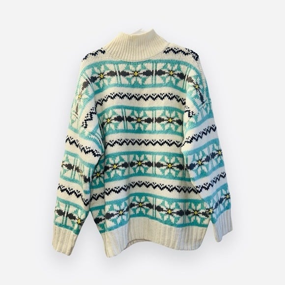 Great American Eagle NWT Fair Isle Chunky Knit Pullover Mock Neck Sweater size medium inPq6IVQv Online Shop