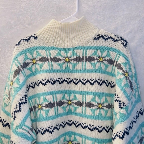 Great American Eagle NWT Fair Isle Chunky Knit Pullover Mock Neck Sweater size medium inPq6IVQv Online Shop