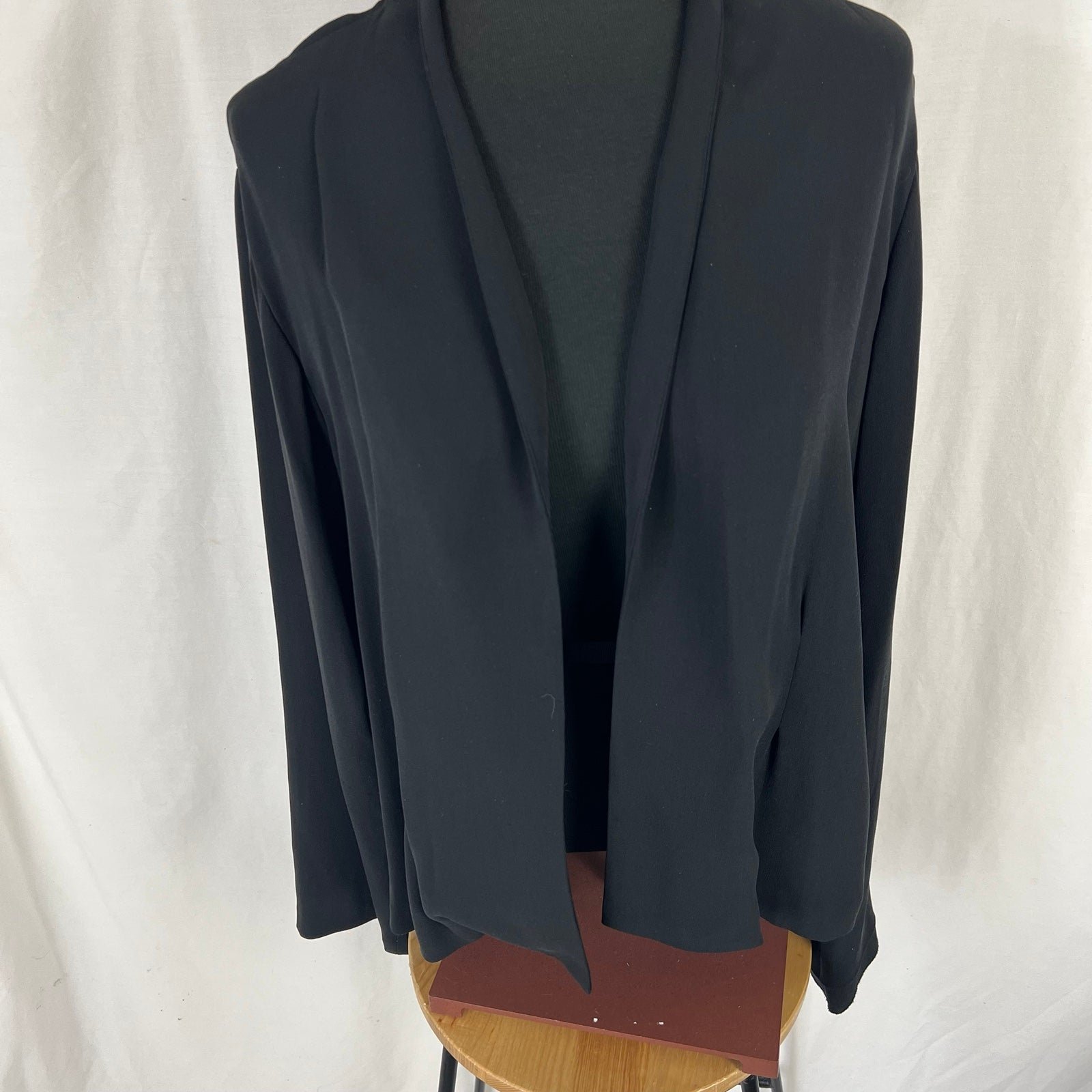 Authentic Eileen Fisher open front silk & spandex jacket sz Large JmPw3tWdk online store