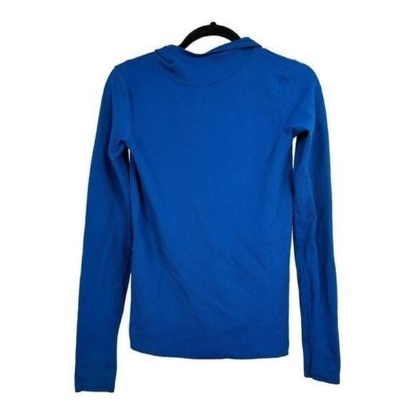 Cheap Athleta Flurry Scuba Fitted Hoodie Top Royal Coba