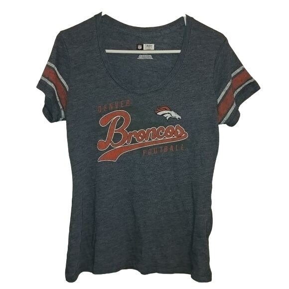 reasonable price NFL Women´s Size Medium Denver Broncos Short Sleeve Cotton Tee Blue Orange MV9uLI3WU Store Online