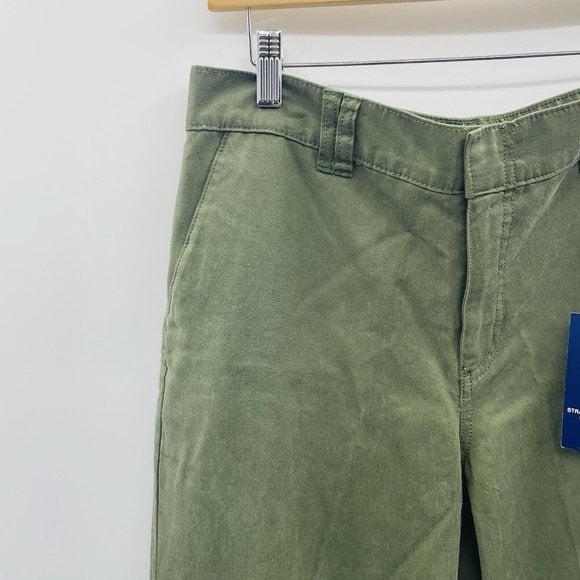 Simple Chaps Womens Size 10 Tencel Blend Cropped Khaki Trousers in Olive Green $59 MCwkhljNz Store Online