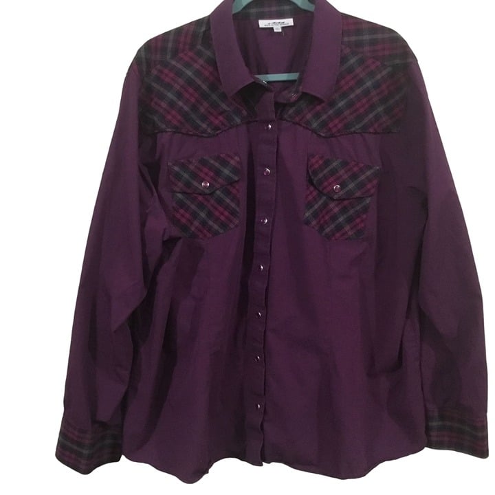 Special offer  Back In The Saddle Purple & Plaid Cotton