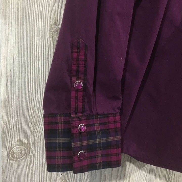 Special offer  Back In The Saddle Purple & Plaid Cotton Western Snap Front Shirt NrAlwsRQW Online Shop