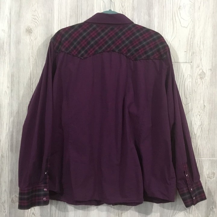 Special offer  Back In The Saddle Purple & Plaid Cotton Western Snap Front Shirt NrAlwsRQW Online Shop