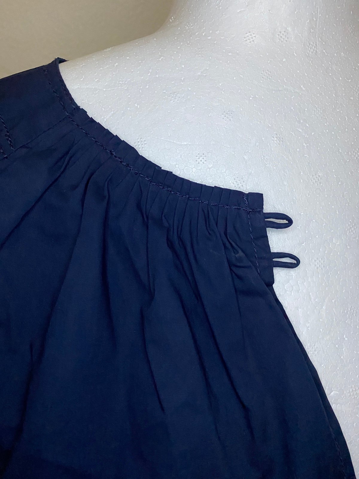Affordable Rebecca Taylor Navy Blue Poplin Crop Wide Arm Blouse sz Large NWT! jXQzozkMb Counter Genuine 