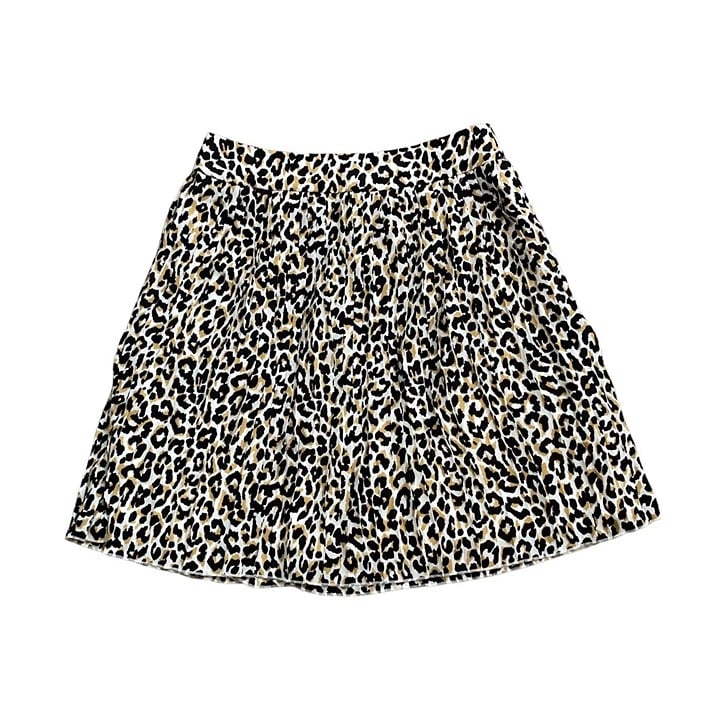 Perfect J CREW Womens Size 10 Animal Leopard Print Pleated Lined Skirt Back Zip NWT New ozYG6hSFA just for you