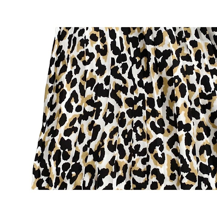 Perfect J CREW Womens Size 10 Animal Leopard Print Pleated Lined Skirt Back Zip NWT New ozYG6hSFA just for you