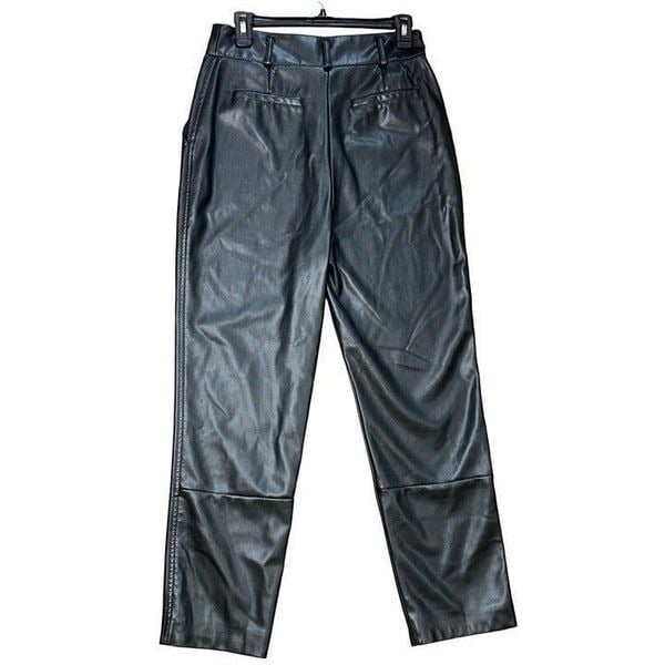 Elegant Peter Som Collective Faux Leather Tie Waist Pants in Black 8 Womens IJYrAeqNl just for you