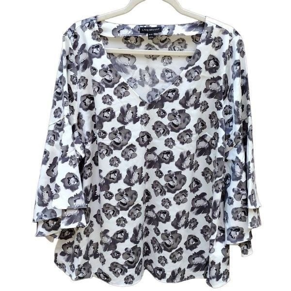 save up to 70% Lane Bryant Black White Gray Floral Print 18/20 PGbNDO7nw Online Shop