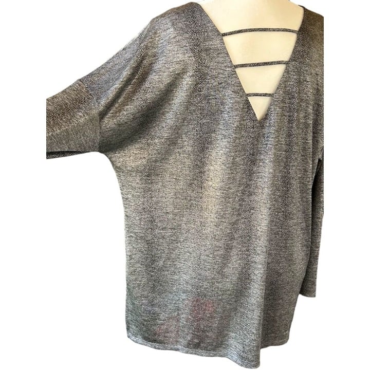 Authentic Tribal Shimmery Silver Black Animal Print Long-Sleeve Top Size XL JAl3sk3Ob just for you