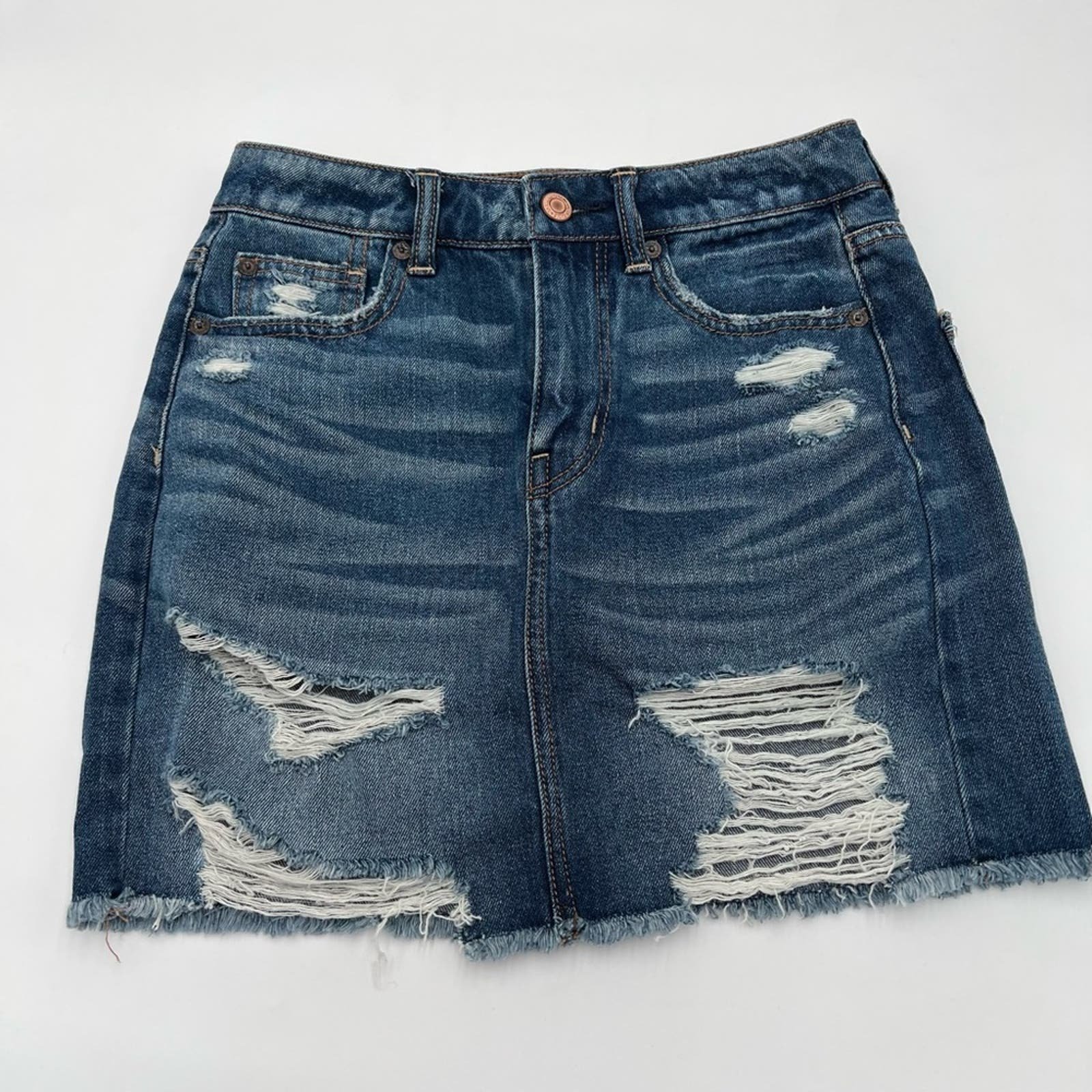 save up to 70% American Eagle Denim A-Line Mini Skirt D