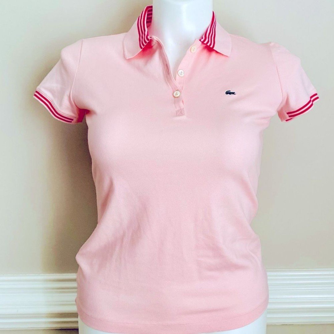reasonable price NWT Lacoste Picque Stretch Pink Stripe
