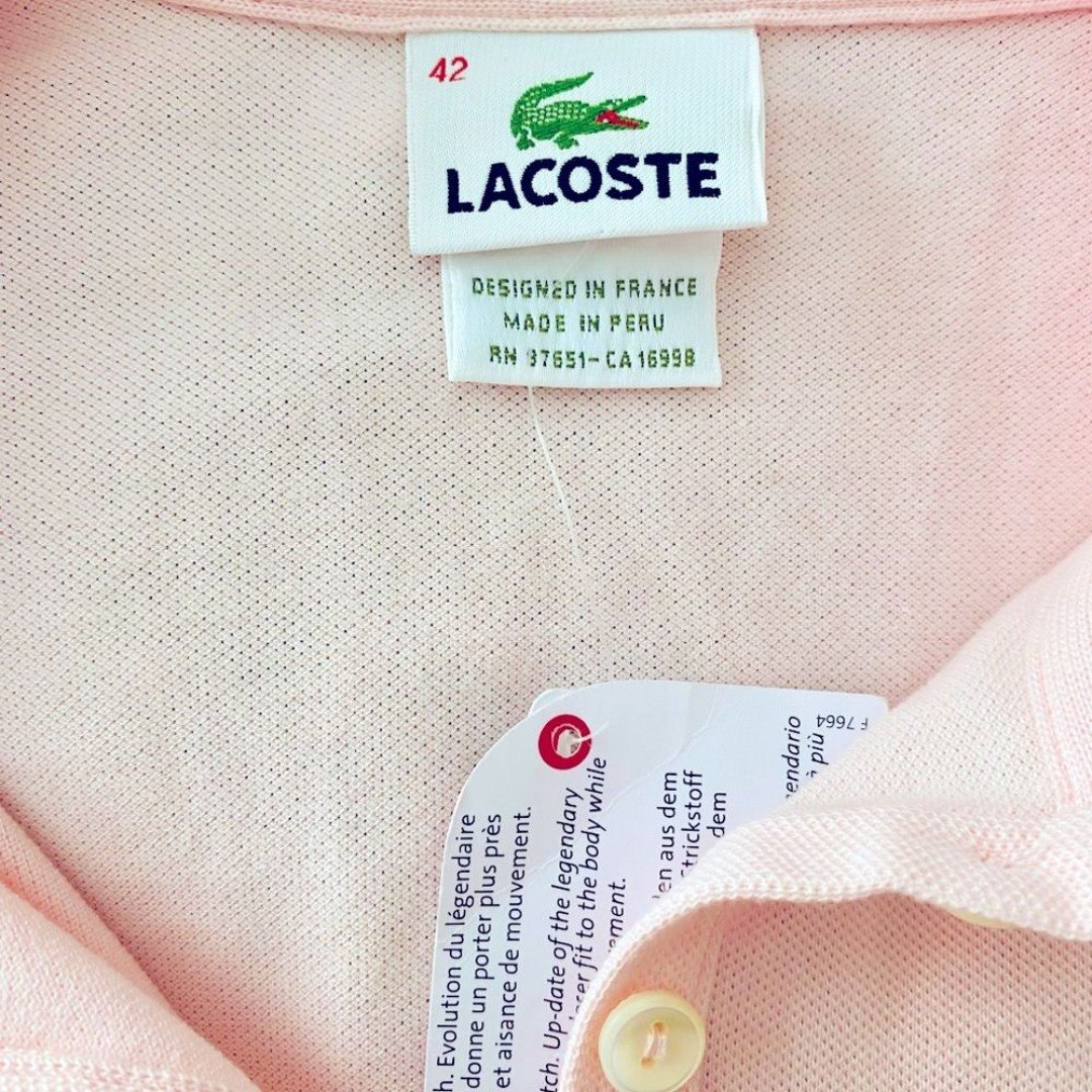 reasonable price NWT Lacoste Picque Stretch Pink Striped Womens Polo Size 10/42 L4ug5wW49 Online Exclusive